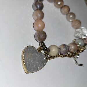 Amethyst & Pink Quartz Bracelet